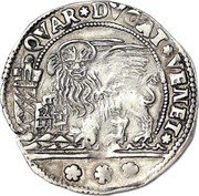 Italy 1/4 Ducato Francesco Loredan ND GAC KM# 605 QVAR DVCAT VENET coin reverse Italy 1/4 Ducato Francesco Loredan ND GAC KM# 605 QVAR DVCAT VENET coin reverse