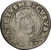 Italy 1/4 Scudo (35 Soldi) 1618 TB KM# 81 Venice/ Republic Standard Coinage SANCTVS MARCVS VEN 35 coin reverse Italy 1/4 Scudo (35 Soldi) 1618 TB KM# 81 Venice/ Republic Standard Coinage SANCTVS MARCVS VEN 35 coin reverse