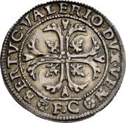 Italy 35 Soldi Bertucci Valier 1656 FC KM# 267 BERTVC VALERIO D VEN coin obverse Italy 35 Soldi Bertucci Valier 1656 FC KM# 267 BERTVC VALERIO D VEN coin obverse