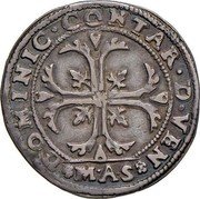 Italy 1/4 Scudo (35 Soldi) Foliated Cross. Domenico Contarini 1659 MAS KM# 304 DOMINIC CONTAR D(VX) VE(N)(E)(T) coin obverse Italy 1/4 Scudo (35 Soldi) Foliated Cross. Domenico Contarini 1659 MAS KM# 304 DOMINIC CONTAR D(VX) VE(N)(E)(T) coin obverse
