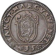 Italy 1/4 Scudo (35 Soldi) Foliated Cross. Domenico Contarini 1659 MAS KM# 304 SANCT(VS) MARC(VS) VEN(E)(T) 35 coin reverse Italy 1/4 Scudo (35 Soldi) Foliated Cross. Domenico Contarini 1659 MAS KM# 304 SANCT(VS) MARC(VS) VEN(E)(T) 35 coin reverse