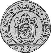 Italy 1/4 Scudo (35 Soldi) Foliated Cross. Paolo Renier 1779 LAF KM# 702 SANCTVS MARC VENET 35 coin reverse Italy 1/4 Scudo (35 Soldi) Foliated Cross. Paolo Renier 1779 LAF KM# 702 SANCTVS MARC VENET 35 coin reverse