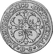Italy 1/4 Scudo (35 Soldi) (Alvise Mocenigo IV) KM# 659 ALOYSIVS MOCNICO DVX VENETIAR D G coin obverse Italy 1/4 Scudo (35 Soldi) (Alvise Mocenigo IV) KM# 659 ALOYSIVS MOCNICO DVX VENETIAR D G coin obverse