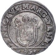 Italy 1/4 Scudo (35 Soldi) Foliated Cross. Antonio Priuli ND VC KM# 91 SANCT(VS) MARC(VS) VEN(E)(T) 35 coin reverse Italy 1/4 Scudo (35 Soldi) Foliated Cross. Antonio Priuli ND VC KM# 91 SANCT(VS) MARC(VS) VEN(E)(T) 35 coin reverse