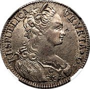 Italy 1/4 Tallero Allegorical Female Bust of Republic 1790 KM# 769 RESPUBLICA VENETA coin reverse Italy 1/4 Tallero Allegorical Female Bust of Republic 1790 KM# 769 RESPUBLICA VENETA coin reverse