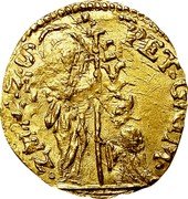 Italy 1/4 Zecchino Pietro Grimani ND KM# 585 PET GRIM S M VEN DVX coin obverse Italy 1/4 Zecchino Pietro Grimani ND KM# 585 PET GRIM S M VEN DVX coin obverse
