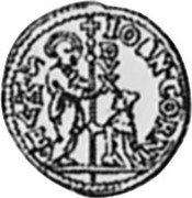 Italy 1/4 Zecchino Christ in Beaded Ellipse. Giovanni Corner II ND KM# 479 IOAN CORN S M VE coin obverse Italy 1/4 Zecchino Christ in Beaded Ellipse. Giovanni Corner II ND KM# 479 IOAN CORN S M VE coin obverse