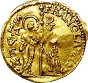 Italy 1/4 Zecchino Francesco Loredan ND KM# 617 FRANC LAVRED S M VEN coin obverse Italy 1/4 Zecchino Francesco Loredan ND KM# 617 FRANC LAVRED S M VEN coin obverse