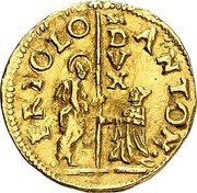 Italy 1/4 Zecchino Christ in Beaded Ellipse. Antonio Priuli ND KM# 103 ANTON PRIOL(O) DVX coin obverse Italy 1/4 Zecchino Christ in Beaded Ellipse. Antonio Priuli ND KM# 103 ANTON PRIOL(O) DVX coin obverse