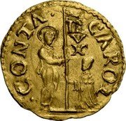 Italy 1/4 Zecchino Carlo Contarini ND KM# 236 CAROL CONT DVX coin obverse Italy 1/4 Zecchino Carlo Contarini ND KM# 236 CAROL CONT DVX coin obverse