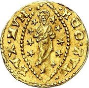 Italy 1/4 Zecchino Christ in Beaded Ellipse. Antonio Priuli ND KM# 103 EGO SVM LVX MVN coin reverse Italy 1/4 Zecchino Christ in Beaded Ellipse. Antonio Priuli ND KM# 103 EGO SVM LVX MVN coin reverse