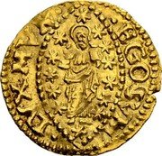 Italy 1/4 Zecchino Christ in Beaded Ellipse. Giovanni Pesaro ND KM# 291 EGOSVM LVXMVN coin reverse Italy 1/4 Zecchino Christ in Beaded Ellipse. Giovanni Pesaro ND KM# 291 EGOSVM LVXMVN coin reverse
