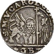 Italy 15 1/2 Soldi Carlo Contarini 1655 GBZ KM# 228 GBZ S M V CAROL CONT DVX coin obverse Italy 15 1/2 Soldi Carlo Contarini 1655 GBZ KM# 228 GBZ S M V CAROL CONT DVX coin obverse
