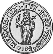 Italy 1/8 Ducatone (15-1/2 Soldi) St. Justina. Lodovico Manin 1789 GF KM# 736 MEMOR ERO TVI IVST VIRGO coin reverse Italy 1/8 Ducatone (15-1/2 Soldi) St. Justina. Lodovico Manin 1789 GF KM# 736 MEMOR ERO TVI IVST VIRGO coin reverse