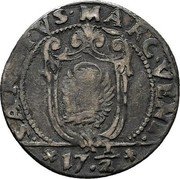 Italy 1/8 Scudo (17-1/2 Soldi) Foliated Cross. Francesco Molin 1646 MB KM# 204 SANCT(VS) MARC(VS) VEN(E)(T) 17 1/2 coin reverse