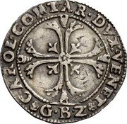 Italy 17 1/2 Soldi Carlo Contarini 1655 GBZ KM# 229 CAROL CONTAR DVX VENET GBZ coin obverse