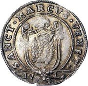 Italy 1/8 Scudo (17-1/2 Soldi) Foliated Cross. Paolo Renier 1779 LAF KM# 699 SANCT MARCVS VENET 17 1/2 coin reverse Italy 1/8 Scudo (17-1/2 Soldi) Foliated Cross. Paolo Renier 1779 LAF KM# 699 SANCT MARCVS VENET 17 1/2 coin reverse