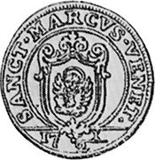 Italy 1/8 Scudo (17-1/2 Soldi) (Alvise Mocenigo IV) KM# 656 SANCT MARCVS VENET 17 coin reverse Italy 1/8 Scudo (17-1/2 Soldi) (Alvise Mocenigo IV) KM# 656 SANCT MARCVS VENET 17 coin reverse