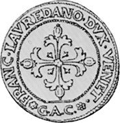 Italy 1/8 Scudo (17-1/2 Soldi) Francesco Loredan ND GAC KM# 604 FRANC LAVREDANO DVX VENET GAC coin obverse Italy 1/8 Scudo (17-1/2 Soldi) Francesco Loredan ND GAC KM# 604 FRANC LAVREDANO DVX VENET GAC coin obverse