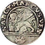 Italy 10 Soldo Alvise Mocenigo III 1722 KM# 502 SANCT MARCVS VEN coin reverse