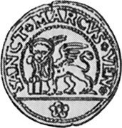 Italy 10 Soldo Lion of St. Mark. Lodovico Manin 1791 KM# 734 SANCT MARCVS VEN coin reverse Italy 10 Soldo Lion of St. Mark. Lodovico Manin 1791 KM# 734 SANCT MARCVS VEN coin reverse