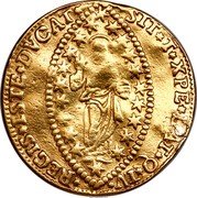 Italy 10 Zecchino Christ in Beaded Ellipse. Giovanni Corner II ND An XF example realized approximately $38,500 in a November 2007 Numismatica Ars Classica auction. KM# 484 SIT T XPE DAT Q TV REGIS ISTE DVCAT coin reverse Italy 10 Zecchino Christ in Beaded Ellipse. Giovanni Corner II ND An XF example realized approximately $38,500 in a November 2007 Numismatica Ars Classica auction. KM# 484 SIT T XPE DAT Q TV REGIS ISTE DVCAT coin reverse