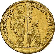 Italy 15 Zecchino Christ in Beaded Ellipse. Giovanni Corner II ND KM# 486 IOAN CORNEL S M VENETVS DVX coin obverse Italy 15 Zecchino Christ in Beaded Ellipse. Giovanni Corner II ND KM# 486 IOAN CORNEL S M VENETVS DVX coin obverse