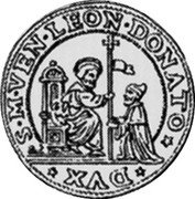 Italy 2 Ducati Lion of St. Mark. Leonardo Donato ND KM# 29 S M VEN LEON DONATO DVX coin obverse Italy 2 Ducati Lion of St. Mark. Leonardo Donato ND KM# 29 S M VEN LEON DONATO DVX coin obverse