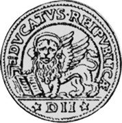 Italy 2 Ducati Lion of St. Mark. Leonardo Donato ND KM# 29 DVCATVS REIPVBLICÆ DII coin reverse Italy 2 Ducati Lion of St. Mark. Leonardo Donato ND KM# 29 DVCATVS REIPVBLICÆ DII coin reverse