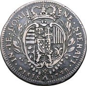 Italy 2 Paoli (16 Crazie) Francesco III 1738 C# 5 IN TE DOMI NE SPERAVI PISIS 1738 coin reverse Italy 2 Paoli (16 Crazie) Francesco III 1738 C# 5 IN TE DOMI NE SPERAVI PISIS 1738 coin reverse