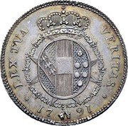 Italy 2 Paoli (16 Crazie) Ferdinando III 1791 C# 35 LEX TVA VERITAS 17 91 coin reverse Italy 2 Paoli (16 Crazie) Ferdinando III 1791 C# 35 LEX TVA VERITAS 17 91 coin reverse
