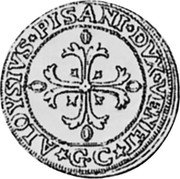 Italy 2 Scudo D'oro (Doppia) Floriated Cross. Alvise Pisani 1735 GC KM# 559 ALOYSIVS PISANI DVX VENET GC coin obverse Italy 2 Scudo D'oro (Doppia) Floriated Cross. Alvise Pisani 1735 GC KM# 559 ALOYSIVS PISANI DVX VENET GC coin obverse