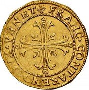 Italy 2 Scudo D'oro (Doppia) Floriated Cross. Francesco Contarini ND KM# 127 FRANC CONTARENO DVX VENET coin obverse Italy 2 Scudo D'oro (Doppia) Floriated Cross. Francesco Contarini ND KM# 127 FRANC CONTARENO DVX VENET coin obverse