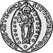 Italy 2 Zecchino Christ in Beaded Ellipse. Giovanni Corner II 1722 KM# 518 SIT T XPE DAT Q TV REGIS ISTE DVCA coin reverse Italy 2 Zecchino Christ in Beaded Ellipse. Giovanni Corner II 1722 KM# 518 SIT T XPE DAT Q TV REGIS ISTE DVCA coin reverse