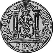 Italy 2 Zecchino Christ on Throne ND KM# 106 TIBI SOLI GLORIA 12 coin reverse Italy 2 Zecchino Christ on Throne ND KM# 106 TIBI SOLI GLORIA 12 coin reverse