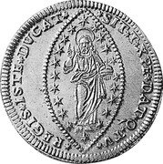 Italy 25 Zecchino Christ in Beaded Ellipse. Alvise Mocenigo III ND KM# 522 SIT T XPE DAT Q TV REGIS ISTE DVCAT coin reverse Italy 25 Zecchino Christ in Beaded Ellipse. Alvise Mocenigo III ND KM# 522 SIT T XPE DAT Q TV REGIS ISTE DVCAT coin reverse