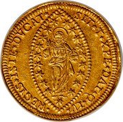 Italy 25 Zecchino Christ in Beaded Ellipse. Giovanni Corner II ND KM# 489 SIT T XPE DAT Q TV REGIS ISTE DVCAT coin reverse Italy 25 Zecchino Christ in Beaded Ellipse. Giovanni Corner II ND KM# 489 SIT T XPE DAT Q TV REGIS ISTE DVCAT coin reverse