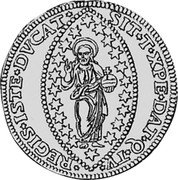Italy 40 Zecchino Alvise Pisani ND KM# 566 SIT. T. XPE. DAT. Q. TV. - REGIS. ISTE. DVCAT. coin reverse Italy 40 Zecchino Alvise Pisani ND KM# 566 SIT. T. XPE. DAT. Q. TV. - REGIS. ISTE. DVCAT. coin reverse
