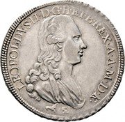 Italy 5 Paoli (1/2 Francescone) Leopold II 1790 C# 20 LEOPOLDVS II D G H ET B REX A A M D E coin obverse Italy 5 Paoli (1/2 Francescone) Leopold II 1790 C# 20 LEOPOLDVS II D G H ET B REX A A M D E coin obverse