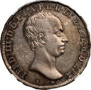 Italy 5 Paoli (1/2 Francescone) Ferdinando III 1823 C# 58a FERD III D G P I A P R H ET B A A M D ETR S coin obverse Italy 5 Paoli (1/2 Francescone) Ferdinando III 1823 C# 58a FERD III D G P I A P R H ET B A A M D ETR S coin obverse