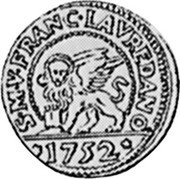 Italy 5 Soldo Francesco Loredan ND KM# 600 S M V FRANC LAVREDANO 1752 coin obverse Italy 5 Soldo Francesco Loredan ND KM# 600 S M V FRANC LAVREDANO 1752 coin obverse