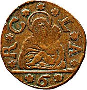 Italy 6 Bagattini (Bezzo or Bezzone) Madonna with Child ND (1619) KM# 77 R C L A 6 coin obverse Italy 6 Bagattini (Bezzo or Bezzone) Madonna with Child ND (1619) KM# 77 R C L A 6 coin obverse