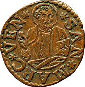 Italy 6 Bagattini (Bezzo or Bezzone) Madonna with Child ND (1619) KM# 77 SAN MARC VEN coin reverse Italy 6 Bagattini (Bezzo or Bezzone) Madonna with Child ND (1619) KM# 77 SAN MARC VEN coin reverse