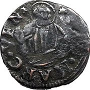 Italy 6 Bagattini (Bezzo or Bezzone) Madonna with Child ND (1680) KM# 367 SAN MARC VEN coin reverse Italy 6 Bagattini (Bezzo or Bezzone) Madonna with Child ND (1680) KM# 367 SAN MARC VEN coin reverse