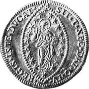 Italy 8 Zecchino Christ in Beaded Ellipse. Giovanni Corner II ND KM# 483 SIT T XPE DAT Q TV REGIS ISTE DVCAT coin reverse Italy 8 Zecchino Christ in Beaded Ellipse. Giovanni Corner II ND KM# 483 SIT T XPE DAT Q TV REGIS ISTE DVCAT coin reverse