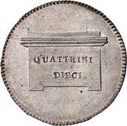 Italy Dieci Quattrino Louis I 1801 C# 41 QUATTRINI DIECI coin reverse Italy Dieci Quattrino Louis I 1801 C# 41 QUATTRINI DIECI coin reverse