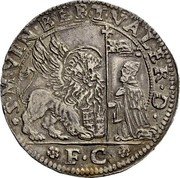 Italy Ducato Bertucci Valier 1656 FC KM# 270 FC S M VEN BERT VALER D coin obverse Italy Ducato Bertucci Valier 1656 FC KM# 270 FC S M VEN BERT VALER D coin obverse