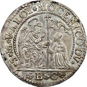 Italy Ducato Alvise Mocenigo II ND BC KM# 454 S M V ALOY MOCENICO DV B C coin obverse Italy Ducato Alvise Mocenigo II ND BC KM# 454 S M V ALOY MOCENICO DV B C coin obverse