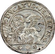 Italy Ducato Alvise Mocenigo II ND BC KM# 454 DVCATVS VENETVS coin reverse Italy Ducato Alvise Mocenigo II ND BC KM# 454 DVCATVS VENETVS coin reverse