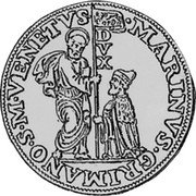 Italy Ducato Marino Grimani ND NTI KM# 1 MARINVS GRIMANO S M VENETVS DVX coin obverse Italy Ducato Marino Grimani ND NTI KM# 1 MARINVS GRIMANO S M VENETVS DVX coin obverse